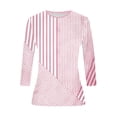 thumbnail image 7 of Jsaierl Womens 3/4 Length Sleeve Tops Summer Crew Neck Shirts Trendy Graphic Petite Blouses Work Dressy Tunic Top S-3XL, 7 of 7