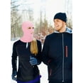 thumbnail image 6 of Sinhoon 3-Hole Knitted Full Face Cover Ski Neck Gaiter, Winter Balaclava Warm Knit Beanie for Outdoor Sports (Pink), 6 of 14