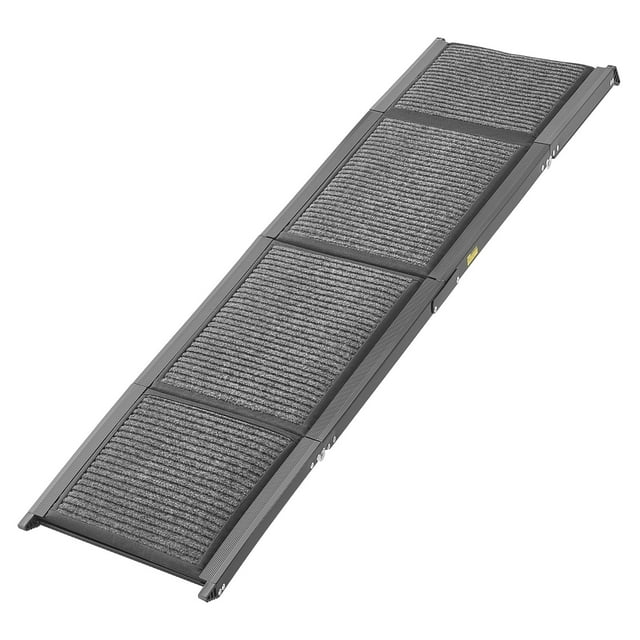 KFFKFF Dog Ramp for Cars, 71" L x 17" W, Folding Pet Ramps for Medium & Large Dogs up to 250lbs, Pet Stair Ramp