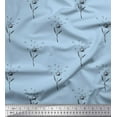 thumbnail image 1 of Soimoi Blue Cotton Poplin Fabric Clove Leaves Fabric Prints By Yard 58 Inch Wide, 1 of 3