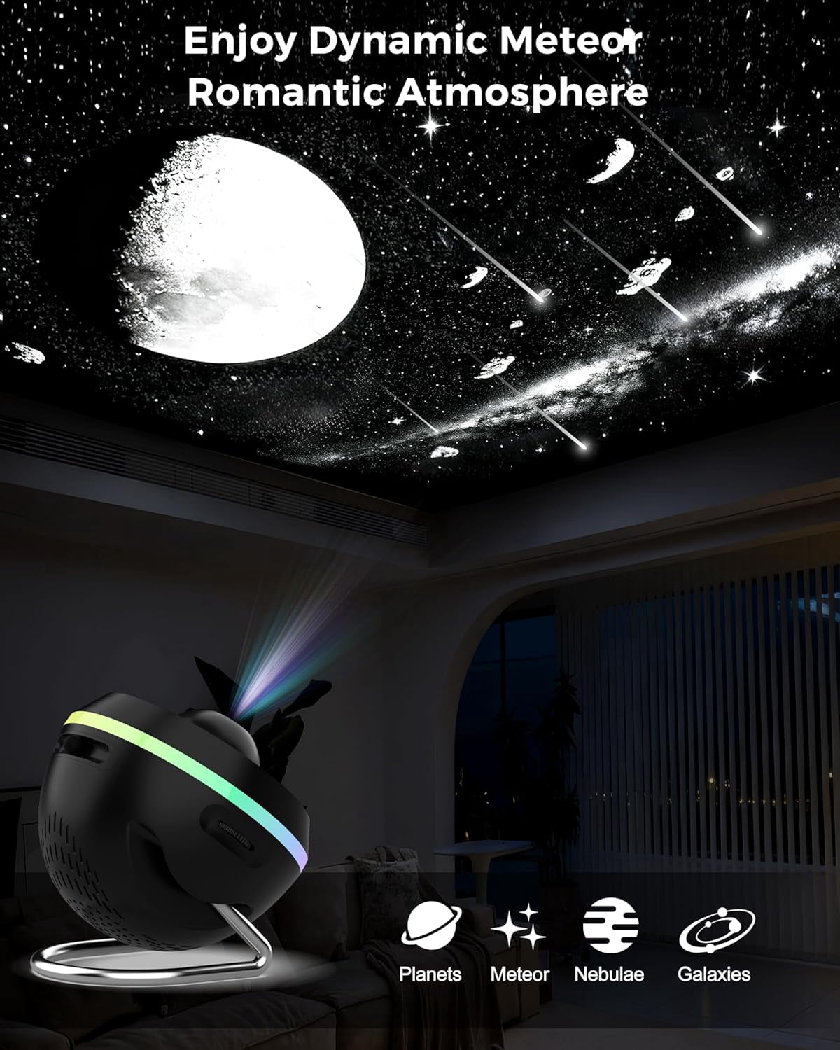 Galaxy Projector for Bedroom, 13 in 1 Home Planetarium Star Constellation Projector with Meteor Moon Milky Way, Space Ceiling Starry Sky Night Light Projector for Kid Adult Christmas Gift