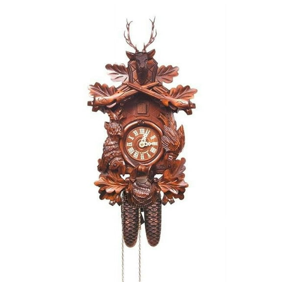 Engstler Cuckoo Clock  Carved with 8-Day weight driven movement