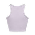 thumbnail image 5 of Hauts Courts Unis Débardeur Sans Manches Col Rond pour Femmes, 5 of 5