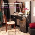 thumbnail image 6 of Boahaus Lyra Vanity Desk with LED Mirror, Bluetooth Speakers, and Storage, 6 of 12