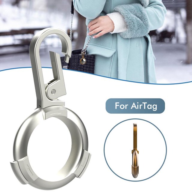 Caja De Metal Compatible Con Airtags Bluetooth Tracker Funda Protectora De Piel Llavero De Metal seitruly EL017754-05