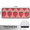 thumbnail image 5 of Kitchen Rugs Sets Of 2,Red Strawberry Plants Fruit Pink Pattern Anti Fatigue Kitchen Mat Rugs Non Slip Washable,Decorative Kitchen Floor Mats for Kitchen,Sink,Laundry,17"x47"+17"x47", 5 of 5