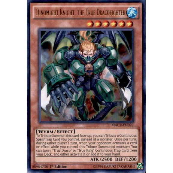 YuGiOh Maximum Cris Dinomight Knight, the True Dracofighter MACR-EN022