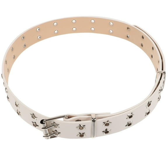 unbranded Belts Wide with Double Row of Holes Decorated Miss