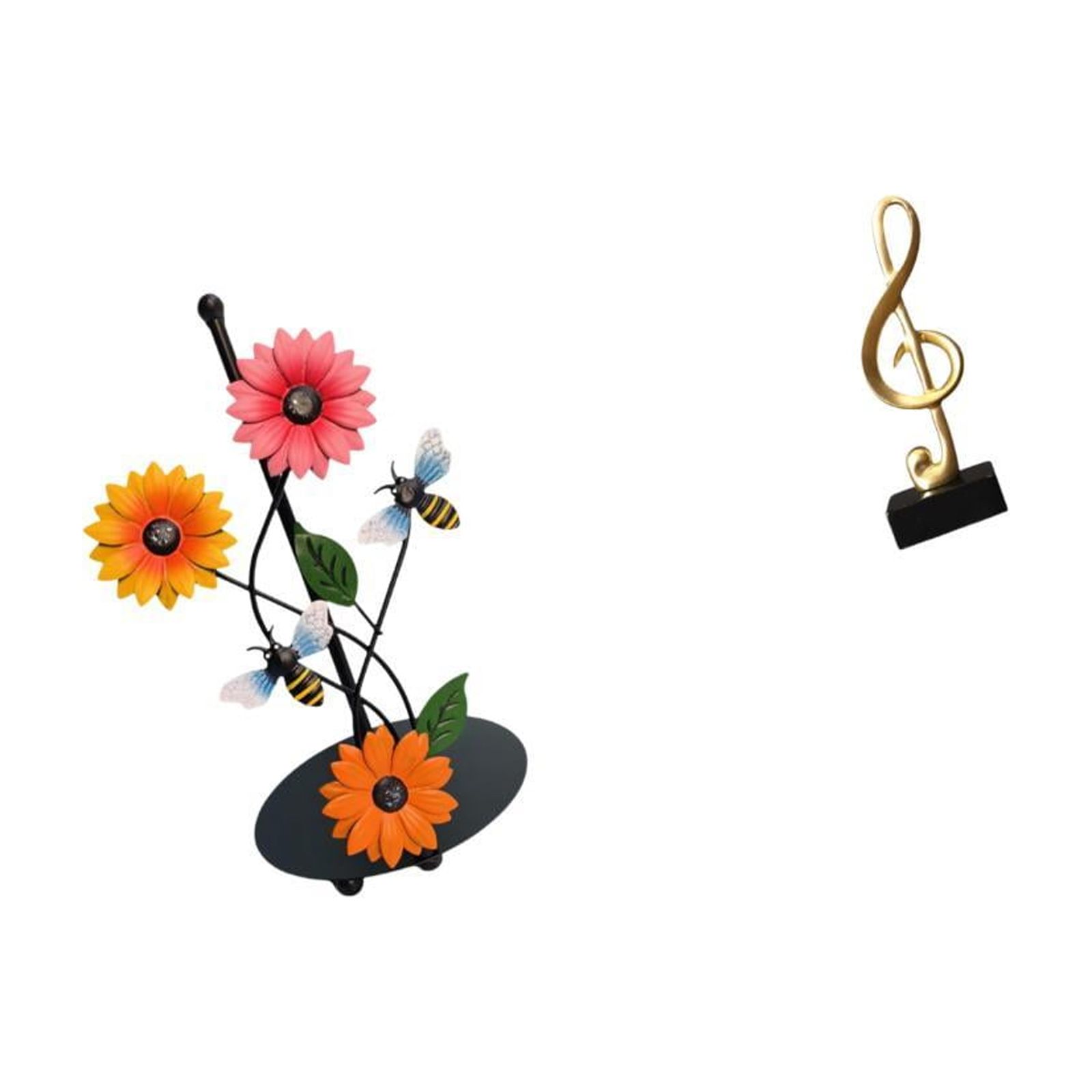 Fiocias Music Note Paper Towel Holder Dispenser Non Slip Vertical Tissue Holder Rack Resin Creative Tabletop Ornament Table Centerpiece for Desk Fireplace Hou