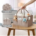 thumbnail image 4 of Bebbly Bolsa Organizadora para Pañales de Bebé 18x33x23cm, Cesta Organizadora de Fieltro con 8 Bolsillos Externos y 3 Compartimentos, Canasta Organizadora para Pañales, Toallitas y Accesorios de Bebé, 4 of 8