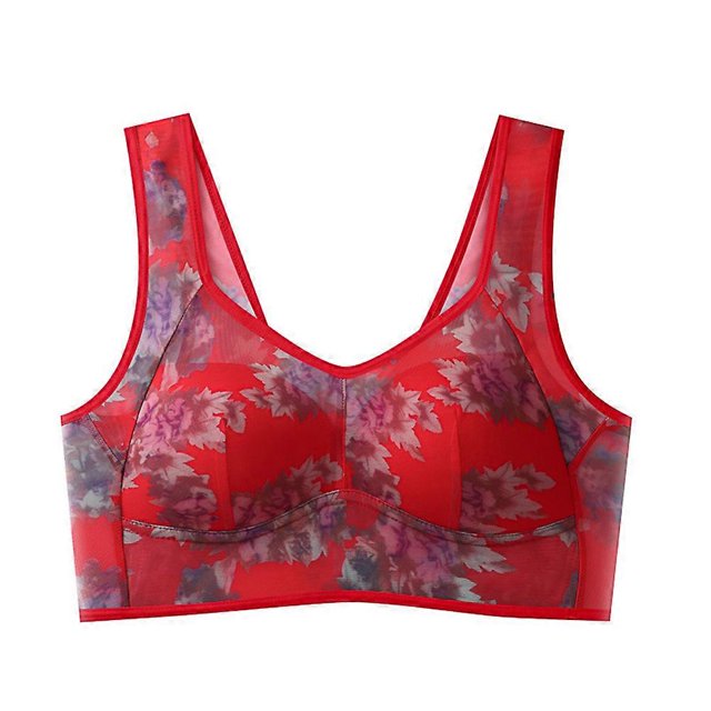Ice Silk Lace Cooling Comfort Bra, Lace Buttonless Comfortable Bra
