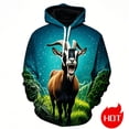 thumbnail image 3 of Sudadera con capucha y sudadera con estampado 3D de cabras que gritan, novedad, sudadera con capucha y gráfico de cabra enojada, ropa de calle divertida para niños, 3 of 5