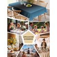 thumbnail image 5 of Blue Black Ombre Table Cloth, Modern Gradient Abstract Art Waterproof Tablecloth for Square Tables, Reusable Washable Fabric Table Cover for Restaurant Kitchen Dining Tables 54"x54", 5 of 6