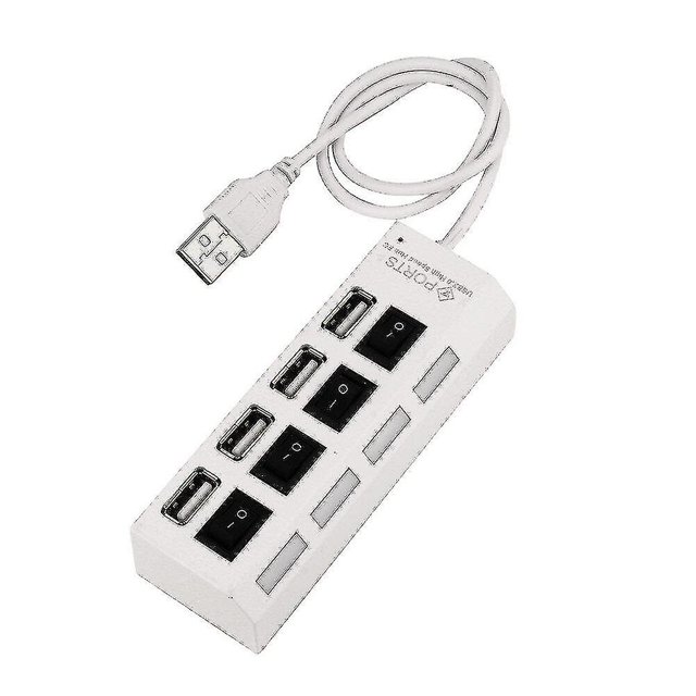 Nuevo 4 puertos Usb 2.0 Hub On/off Ses + Cable adaptador para PC Laptop para
