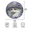 thumbnail image 7 of WOBOGO Gorgeous Persian Cat Round Placemats Set of 1 Heat Resistant Washable Kitchen Table Decorations 15.4in, 7 of 7