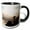 Black/White, variant on 3drose, Statue of Christ the Redeemer, Rio De Janeiro, Brazil. Aerial, 11oz Two-tone Yellow Mug