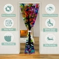 thumbnail image 2 of Tree of Life Door Curtain for Doorway Privacy,Watercolor Floral Exotic Sliding Closet Door Curtains Hippie Graffiti Painting Privacy Curtain Cover for Room Divider Not Blackout Curtain,W52 X L84, 2 of 5