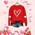 thumbnail image 6 of Sweatshirt for Women Casual Loose Valentines Day Printed Pullover Blouse Long Sleeved Crew Neck Comfortable Women Tops, 6 of 6