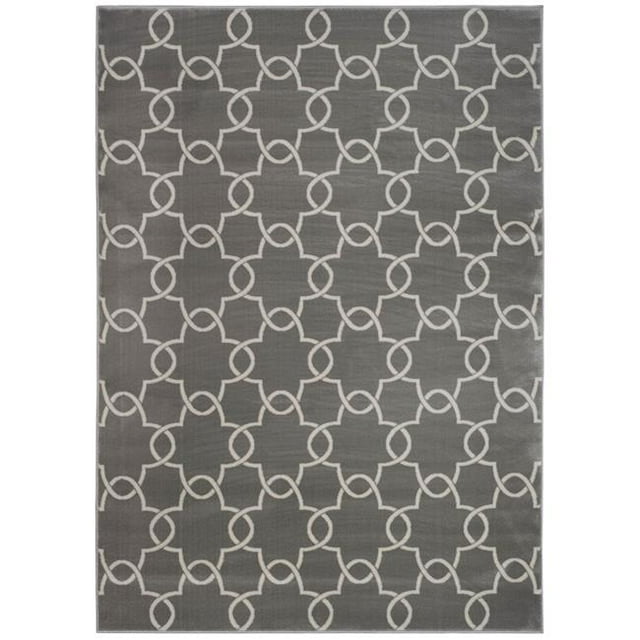 3784-1001-GREY 5 ft.3 x 7 ft.3 Pisa Area Rug - Grey