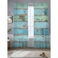 thumbnail image 2 of Retro Sheer Curtains 2 Panels Set Farmhouse Rustic Cottagecore Nature Vintage Wood Grain Sheer Window Curtains Light Filtering Rod Pocket Voile Drapes for Bedroom Living Room 52"X108", 2 of 8
