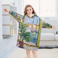 thumbnail image 5 of FORMRS Wearable Blanket Hoodie with Sleeves for Kids Cozy Flannel Sweatshirt, Yellow Window, 5 of 7