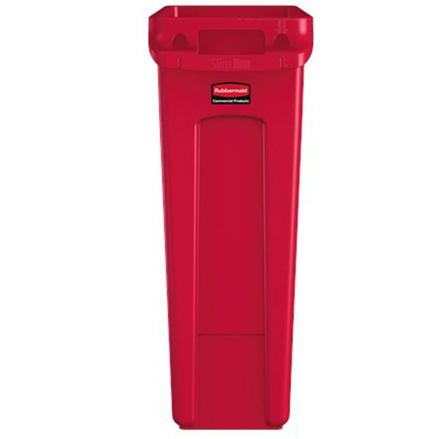 Contenedor Slim Jim Bote Rubbermaid 16 gal Rojo Rubbermaid Slim Jim