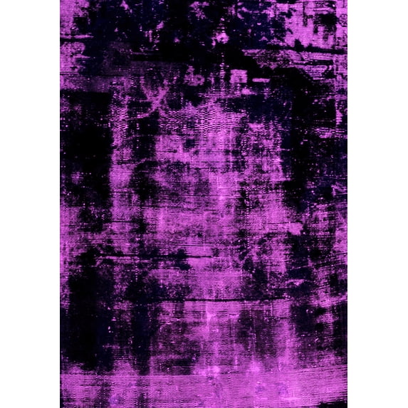 Ahgly Company Indoor Rectangle Abstract Pink Modern Area Rugs, 2' x 4'