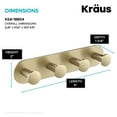 thumbnail image 3 of KRAUS Elie Bathroom Robe and Towel Rack with 4 Hooks in Brushed Gold, 3 of 9
