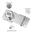thumbnail image 2 of Cerradura de combinación sin llave Uxcell 3.7" pestillo mecánico de aleación de zinc con perilla de giro pestillo 90/180 grados cerradura de puerta de granero plata, 2 of 7