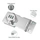 thumbnail image 2 of Cerradura de combinación sin llave Uxcell 3.7" pestillo mecánico de aleación de zinc con perilla de giro pestillo 90/180 grados cerradura de puerta de granero plata, 2 of 7