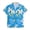 Blue + White Flower, variant on IBTOM CASTLE Daddy and Son Tropical Print Matching Shirts, Father Son Shirts for Beach Hawaiian Short Sleeve Summer Holiday Casual Clothes M Blue + White Flower