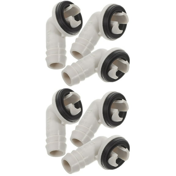 6 pcs  AC Condensate Water Draining Adapter Air Conditioner Drain Hose Elbow Fitting Compatible for Midea 15mm