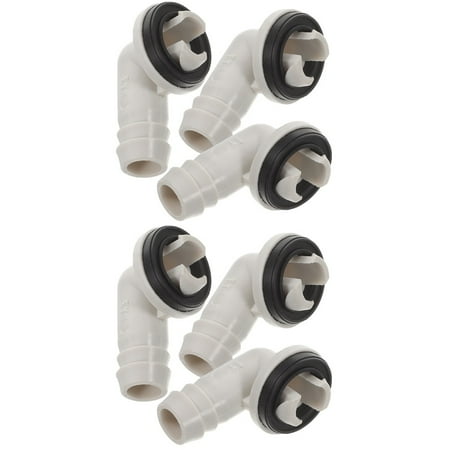 

6 Pcs Portable Air Conditioners AC Drain Hose Connector Air Conditioner Drain Hose AC Drain Hose Elbow Fitting Split AC Unit Hose Connector Air Conditioner Drain Kit Mini Rubber
