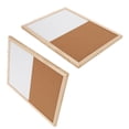 thumbnail image 1 of Tablón de anuncios de pared, soporte de cuerda para colgar Escritura más suave Pizarra de corcho Pizarra blanca Función decorativa combinada 2 piezas 30x40 cm con 2 bolígrafos para grabar para oficina, 1 of 7