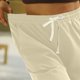 thumbnail image 4 of mfyjkho Pantalones Cortos De Entrenamiento Para Mujer, Pantalones De Lino De Color Liso Con Cintura Elástica Y Bolsillos Para Mujer, Pantalones Cinco Cuartos Pantalones Cortos Para Mujer Xxl, 4 of 7