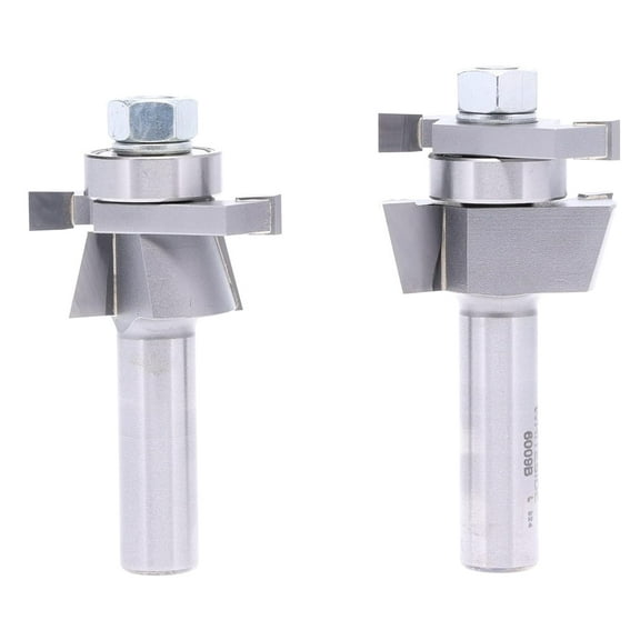 Whiteside 6009 15° Shaker Cabinet Door Router Bit Set, 1/2" Shank, for 1/4" Panels, 2-Piece