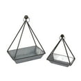 thumbnail image 3 of Gerson Galvanized Metal Standing or Hanging Indoor Outdoor Planters Set of 2, 3 of 7