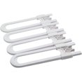 thumbnail image 1 of Paquete de 4 pestillos de seguridad para armarios de cocina con forma de U para bebés, 1 of 5