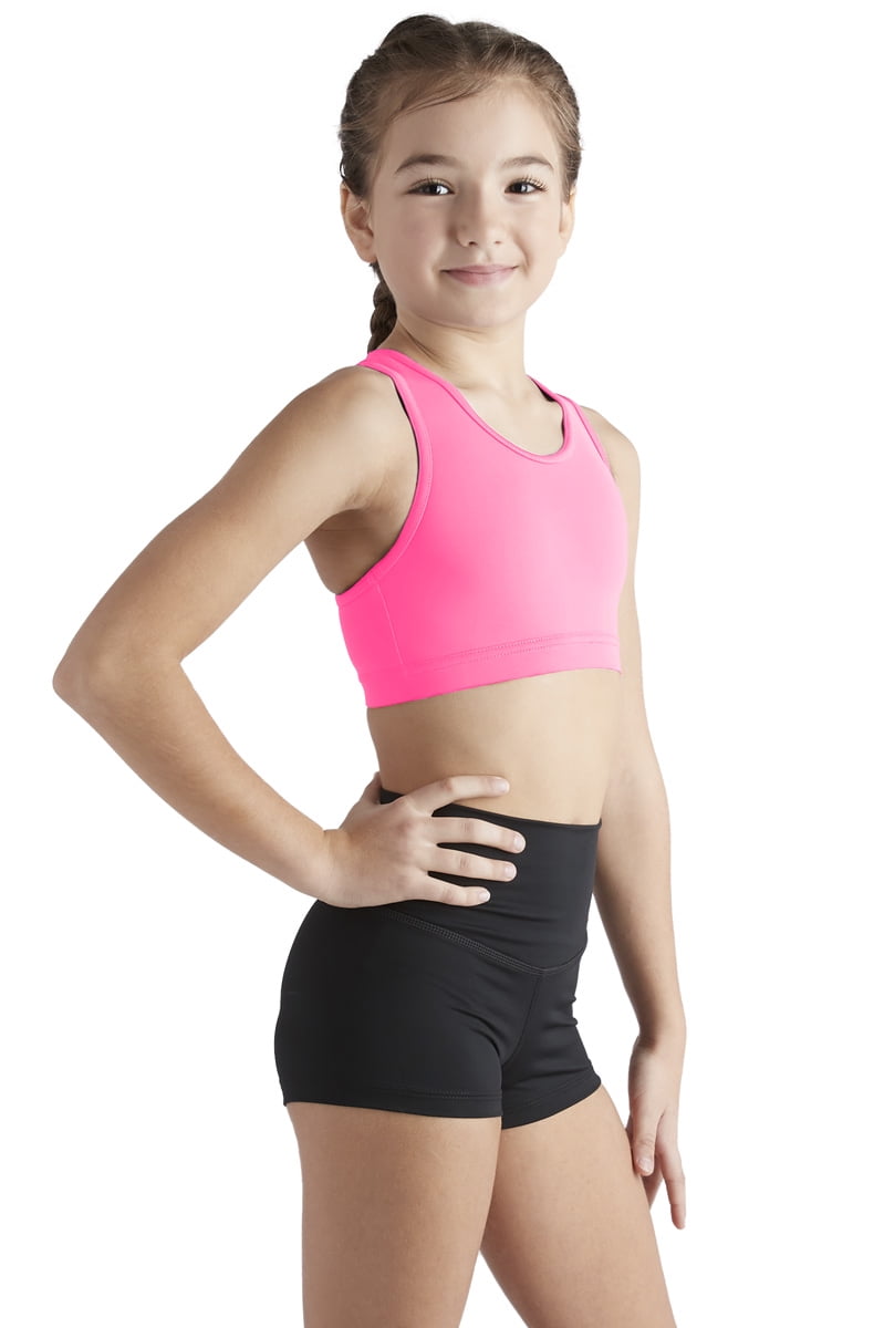 Cheer! Gym Liakada Girls Stylish & Supportive Basic Sports Bra with Integrated Bra Shelf Liner Dance Yoga