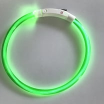 FAMTKT Pet Flashing Collar Usb Rechargeable Glowing Necklace Safety Collar Light Up Collars for Night Walking Electric Dog Collar Neon