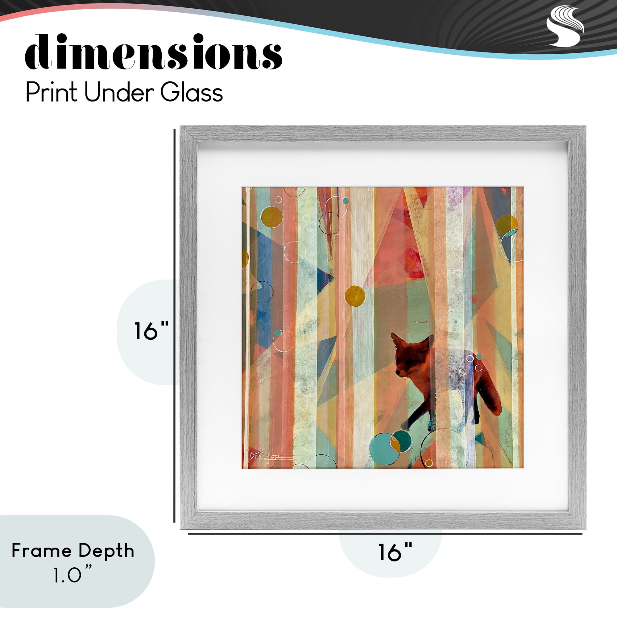 Stupell Industries Making My Move Fox Gray Framed Print Under Glass, design by Dianna Fritzler