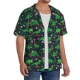 thumbnail image 2 of Gukieu Dino Christmas Party Print Men's Short-sleeved Shirts, Button-down Pocket Shirts, T-shirts, Beach Vacation Travel Summer Clothing-4X-Large, 2 of 5