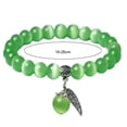 thumbnail image 5 of AYYUFE 6PCS Women Bracelet Ethnic Style Smooth Elastic Rope Handmade Decorate Eye-catching Women Opal Beads Bracelet Jewelry Accessories,Light Green, 5 of 7