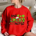 thumbnail image 5 of Qiopertar Mode Femmes Saint-Patrick Décontracté Manches Longues Col Rond Imprimé Chandail en Molleton Dames Hauts Blouse Offres de la Semaine Liquidation Moins de 5$ jusqu'à 90 % de Réduction, 5 of 5