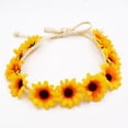 thumbnail image 3 of 1 unidad de cabeza de crisantemo, guirnalda de flores, diadema, lazo para la cabeza para mujeres y niñas, 3 of 6