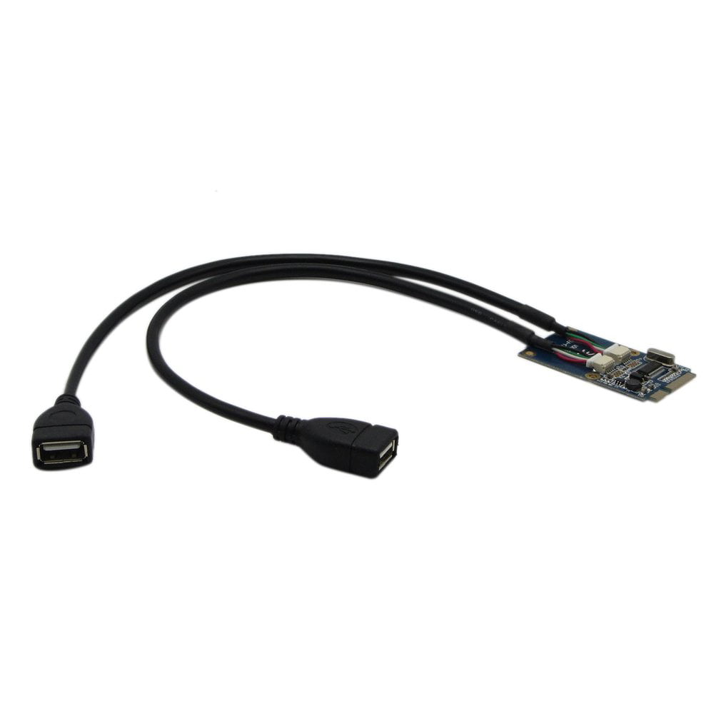 Riser Card Extender Mini PCI-E to 5-pin Dual USB 2.0 Adapter