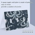 thumbnail image 4 of 2 Gang Light Switch Cover Plate Octopus Sketchy Wall Plate Decorate Electrical Outlet Cover Plates 4.56”x4.48”, 4 of 8