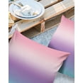 thumbnail image 3 of Outdoor Throw Pillow Cover Purple Pink Teal Color Gradient Waterproof Cushion Covers 2 Pack Modern Minimalist Ombre Art Pillow Cases Home Decoration for Patio Garden Couch Sofa, 3 of 7