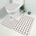 thumbnail image 2 of White Hyena Pattern Bathroom Rugs Sets 3 Piece,Toilet Cover Set,Absorbent Non Slip Bathroom Mats Sets with U-Shaped Contour Rug Toilet Rug Set, 2 of 5