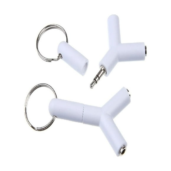 UPGRATOR 1Pcs 3.5mm Stereo Audio Output Splitter for Friends and Music Lovers in White
